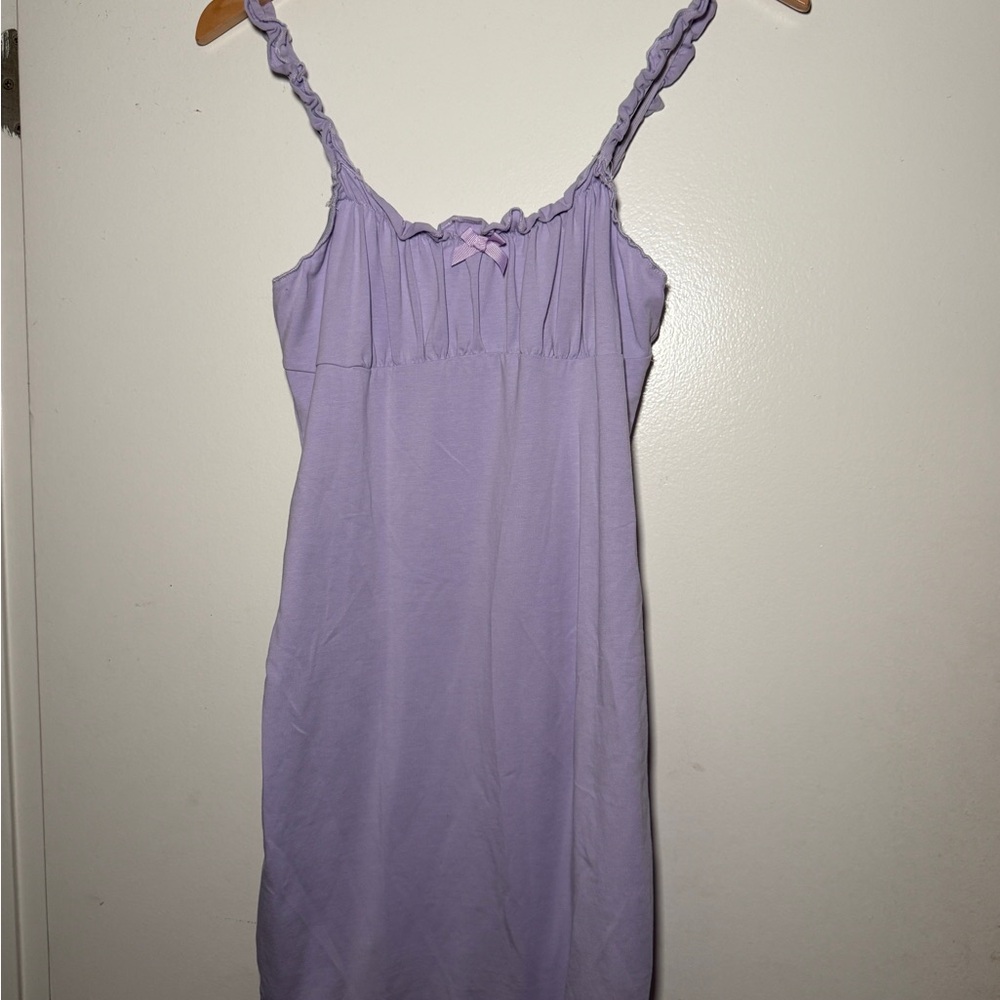 SHEIN Light Purple Ruffle Strap Dress